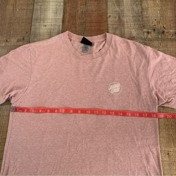 NHS womens size S pink short sleeve t-shirt with Santa Cruz and roses graphics - Picture 2 of 8
